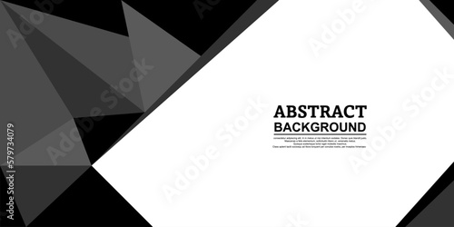geometric abstract background, shaped fragments of triangular fields, with dark, monochrome, futuristic, modern, and luxury colors.