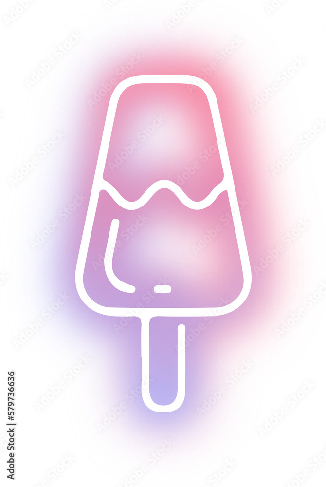 Set of ice cream neon Set of ice cream neon