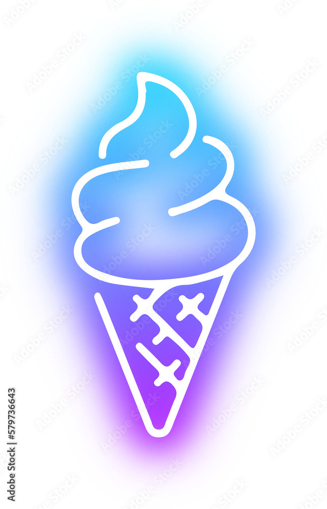 Set of ice cream neon Set of ice cream neon