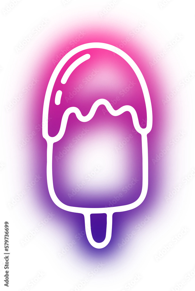 Set of ice cream neon Set of ice cream neon