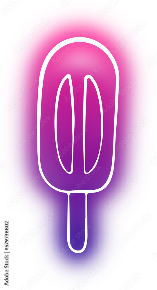 Set of ice cream neon Set of ice cream neon