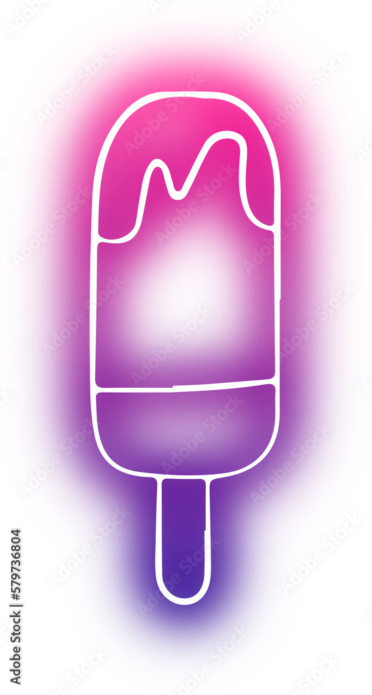 Set of ice cream neon Set of ice cream neon
