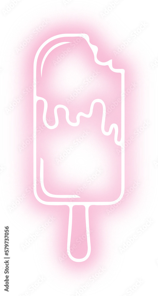 Set of ice cream neon Set of ice cream neon