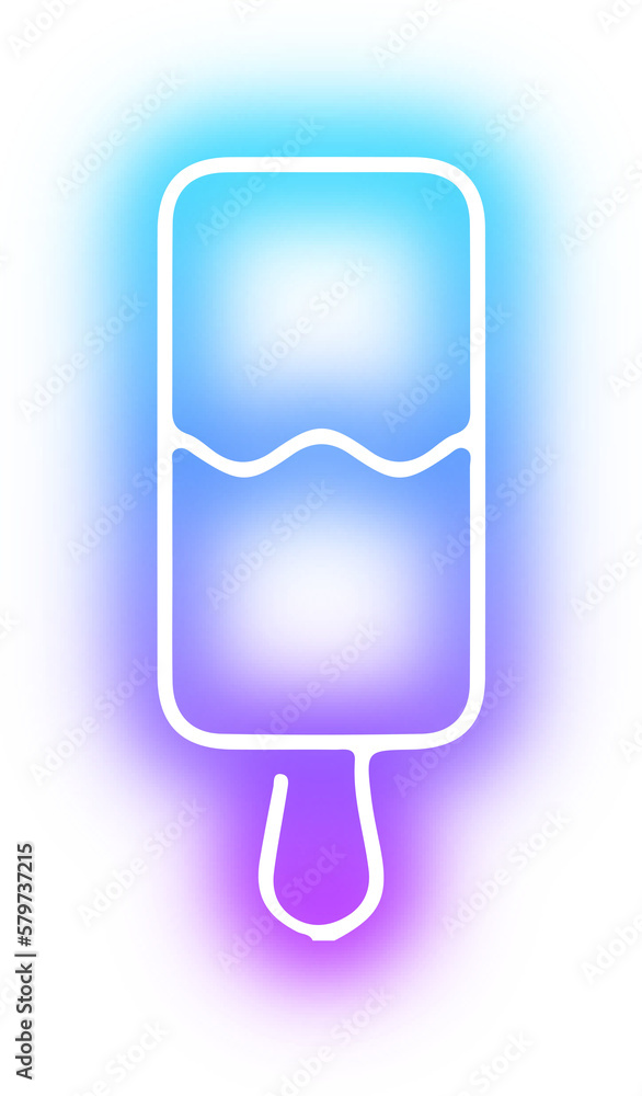 Set of ice cream neon Set of ice cream neon