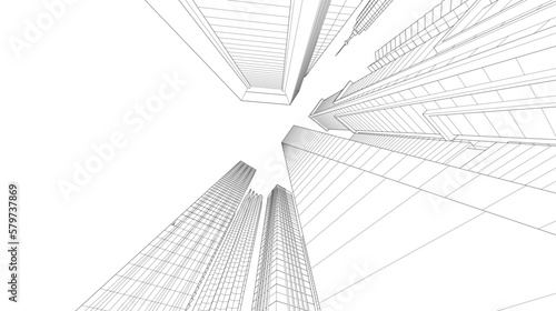 abstract architecture 3d design