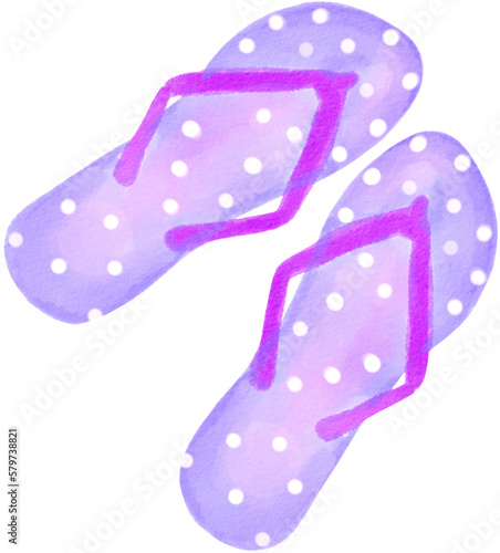 sandals pool party watercolor png