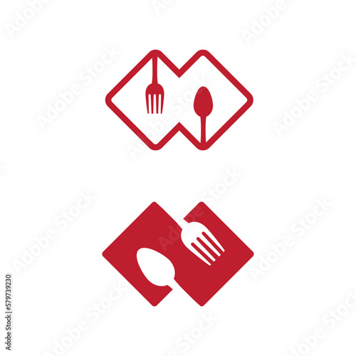 spoon and cutlery vector illustration for an icon,symbol or logo. suitable for restaurant logos, cafes or canteens