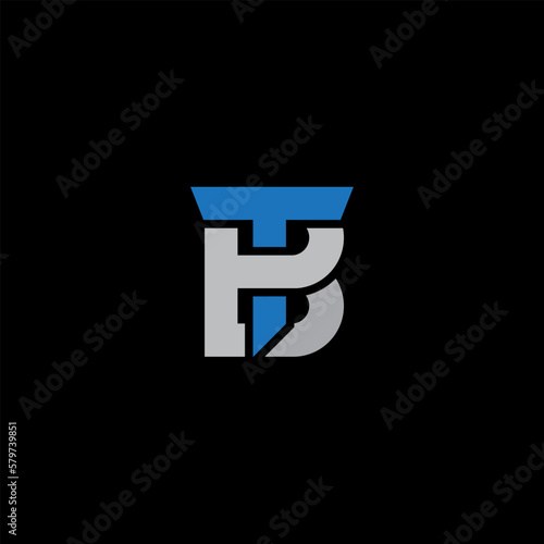 TB or BT letter vector illustration for an icon,symbol or logo. the logo of the initials of the letters TB or BT 