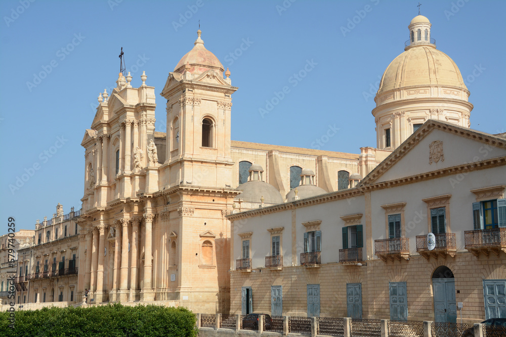 The Cathedral of Noto is a jewel of Sicilian baroque that is located on the main street full of other masterpieces of Baroque architecture.
