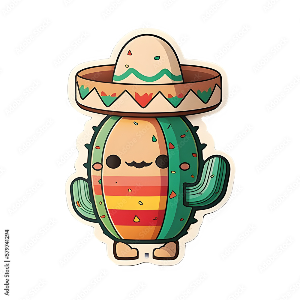 Obraz premium Cinco de mayo illustration vector. Generative Ai