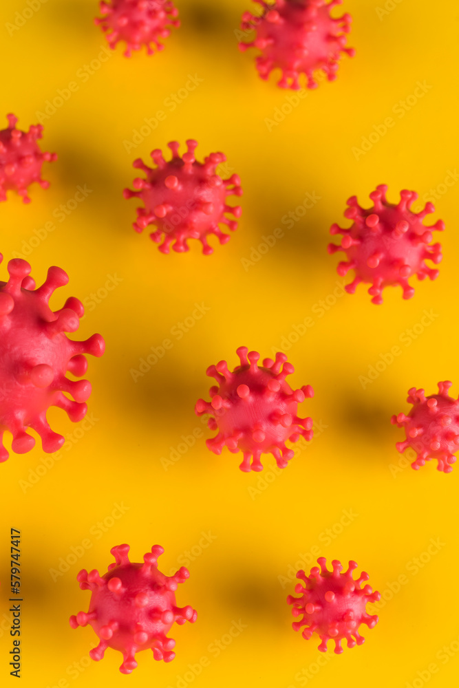 Virus cells in infected, Pandemic medical health Virus cells in infected, Pandemic medical health