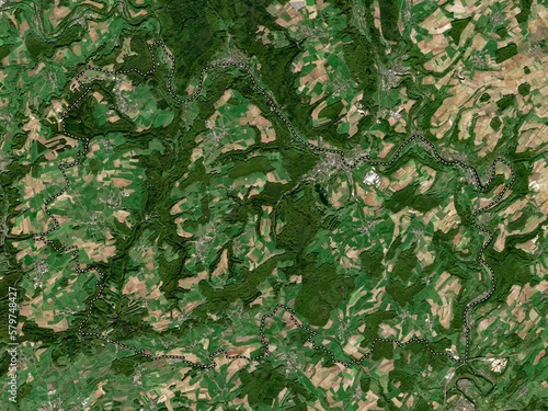 Canton Echternach, Luxembourg. Low-res satellite. No legend photo