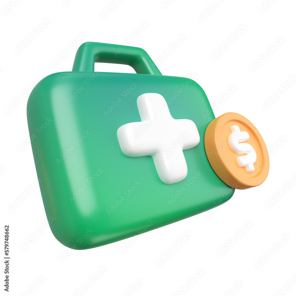 Fototapeta premium Emergency Fund 3D Illustration Icon