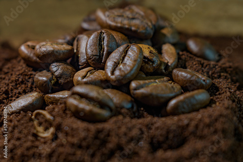 coffee beans on the ground