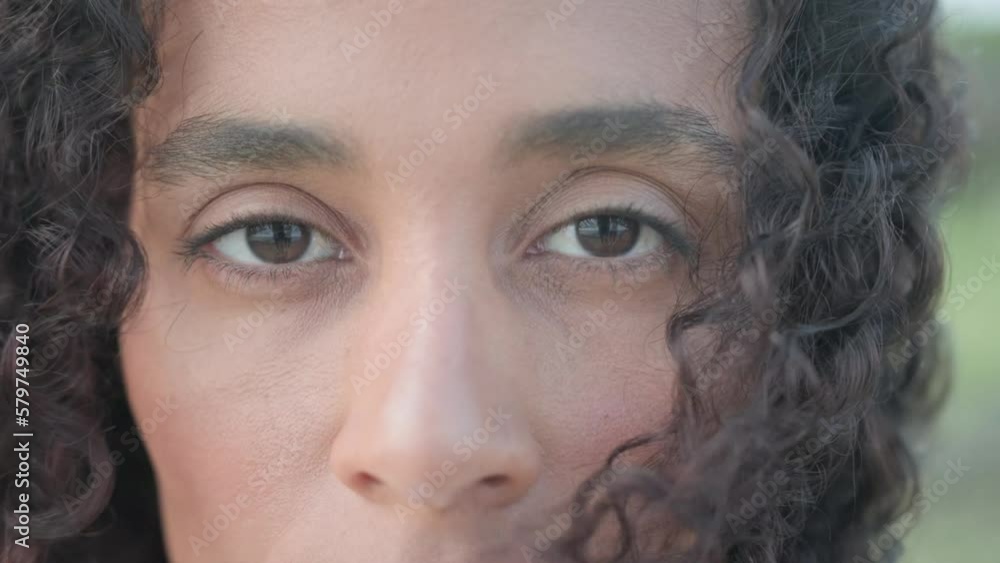 Women opens her eyes Women opens her eyes
