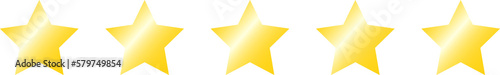 Five star review rating.  Website product review stars. Rating Stars. 5 stars customer product rating.  Flat icon for apps and site