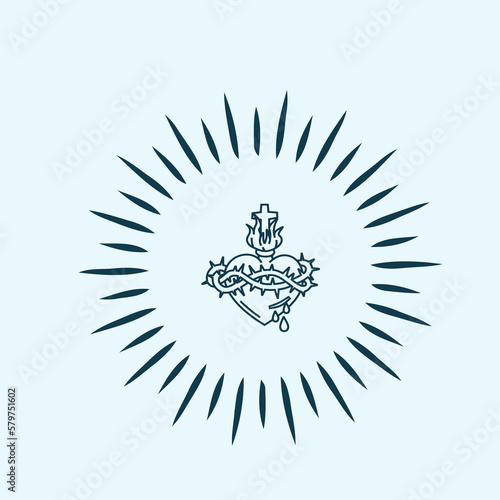 THESE HIGH QUALITY SACRED HEART JESUS VECTOR FOR USING VARIOUS TYPES OF DESIGN WORKS LIKE T-SHIRT, LOGO, TATTOO AND HOME WALL DESIGN