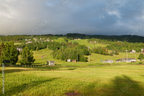 Fr  hling am Alpinskizentrums Hafjell im Gudbrandsdalen  Norwegen bei Oyer. Gesehen am Pilgerweg St. Olavsweg von Oslo nach Trondheim.