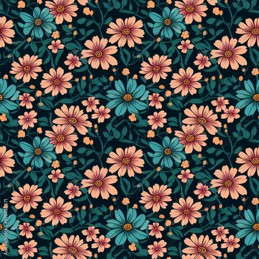 seamless pattern with flowers seamless pattern with flowers