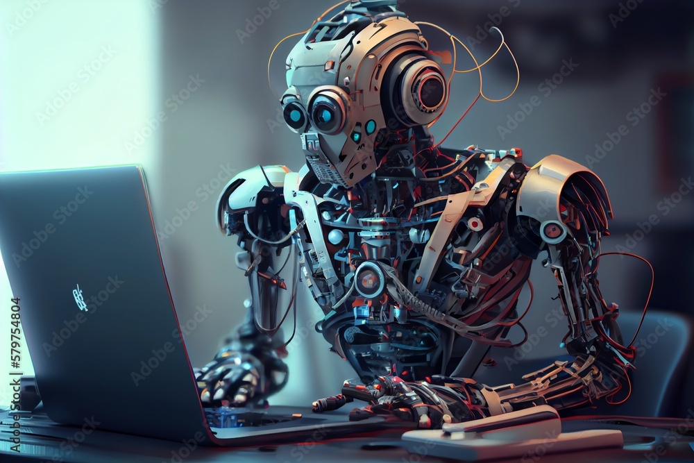 AI Robot Using Modish Computer Software Appliation. Generative AI