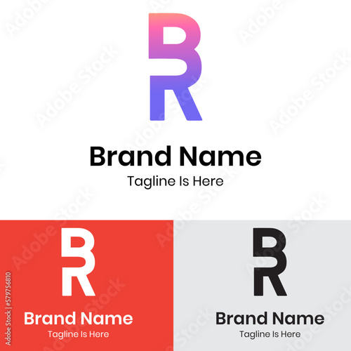 Monogram Letter BR logo design