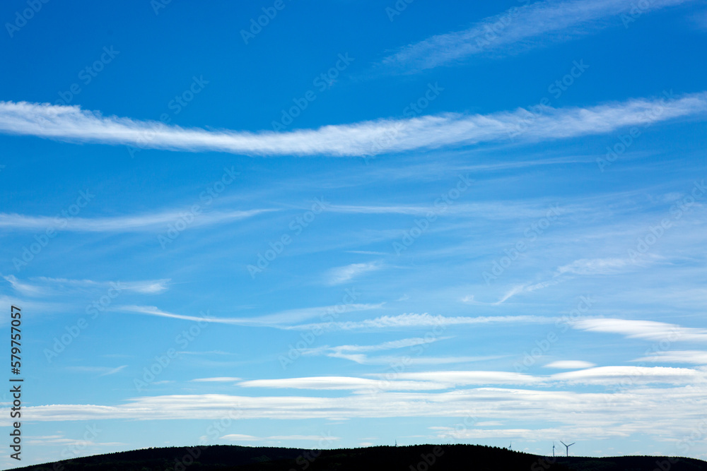 Obraz premium Blue Sky with white clouds. Abstract backdrop for wallpaper .
