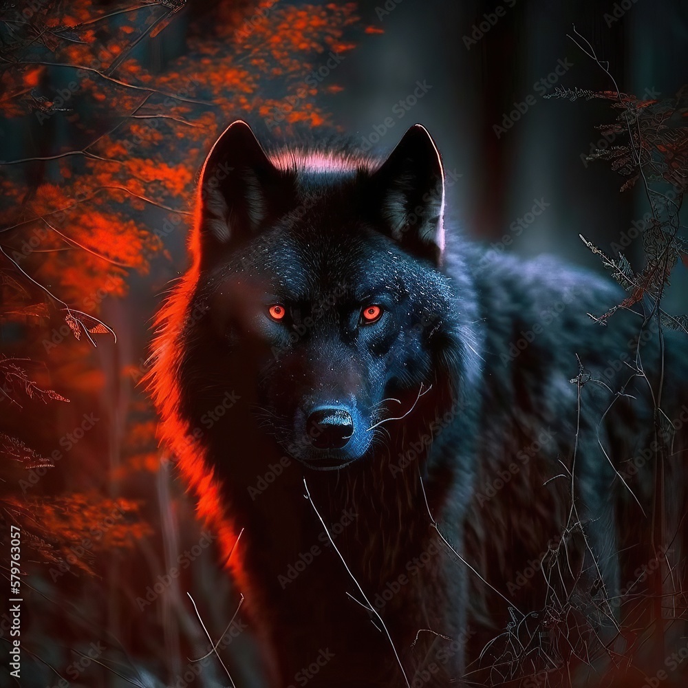 wolf in the woods wolf in the woods