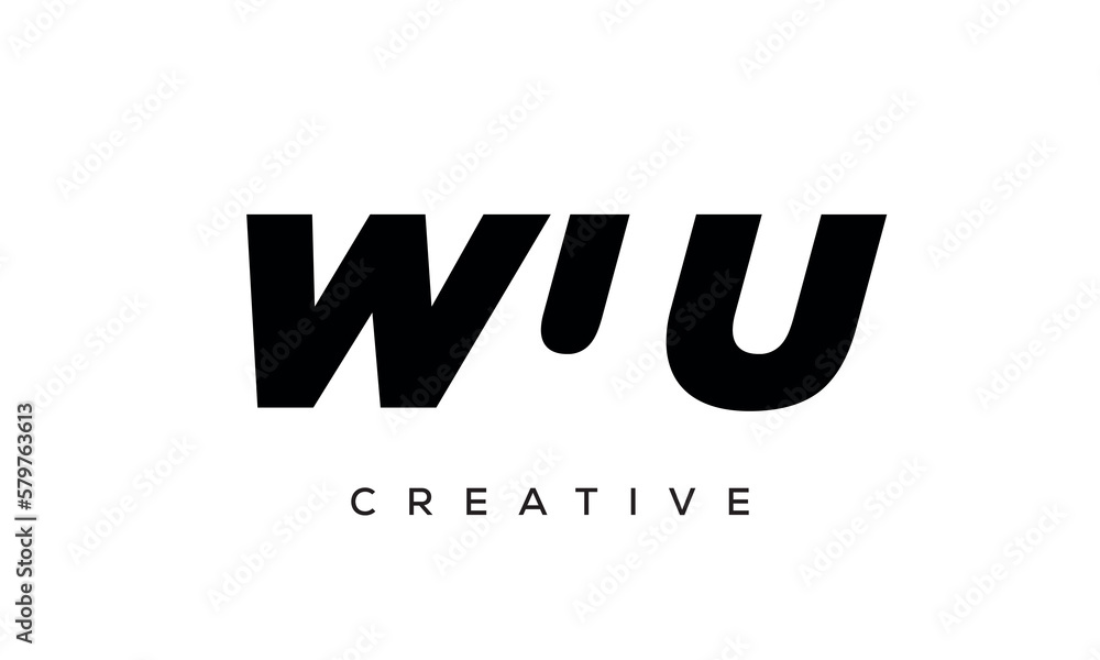 WUU letters negative space logo design. creative typography monogram vector WUU letters negative space logo design. creative typography monogram vector