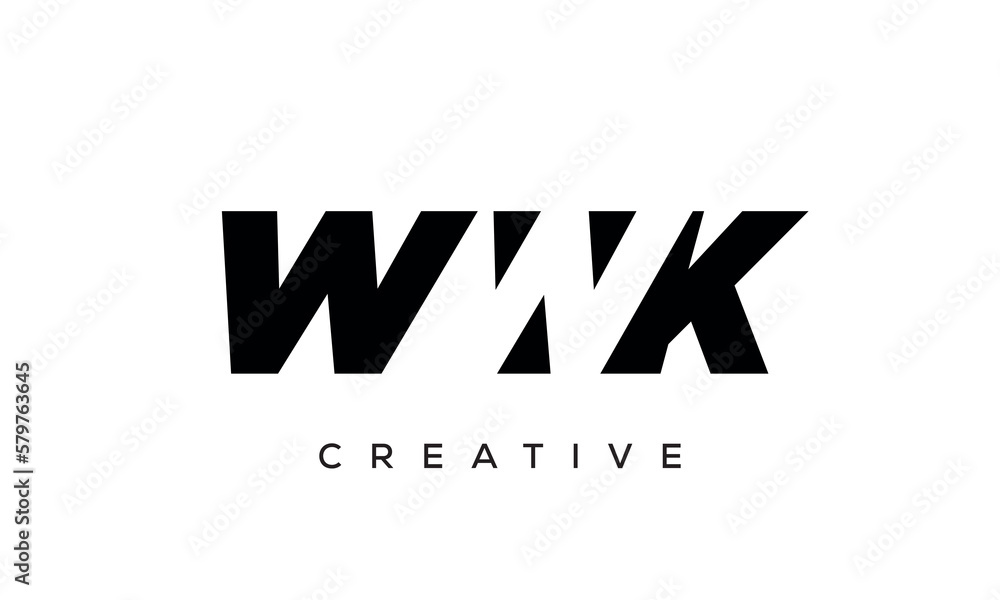 WWK letters negative space logo design. creative typography monogram vector WWK letters negative space logo design. creative typography monogram vector