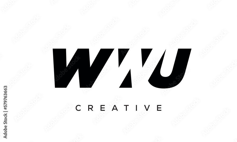 WWU letters negative space logo design. creative typography monogram vector WWU letters negative space logo design. creative typography monogram vector