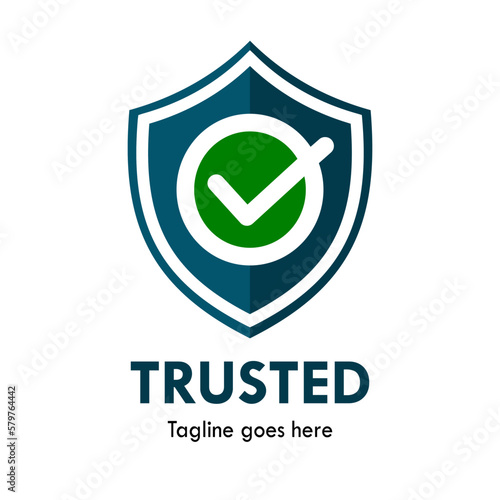 Trusted design logo template illustration