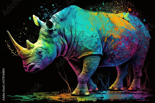 colorful rhino © Darwin