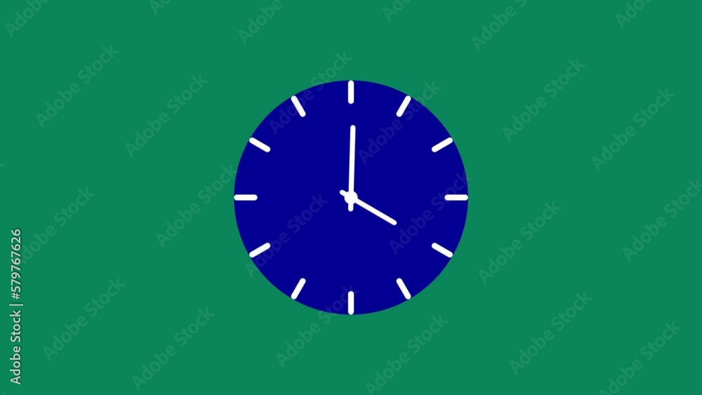 Wall clock Counting Down 24 Hour Day Fast Speed. Clock with moving arrows 0n green background Wall clock Counting Down 24 Hour Day Fast Speed. Clock with moving arrows 0n green background
