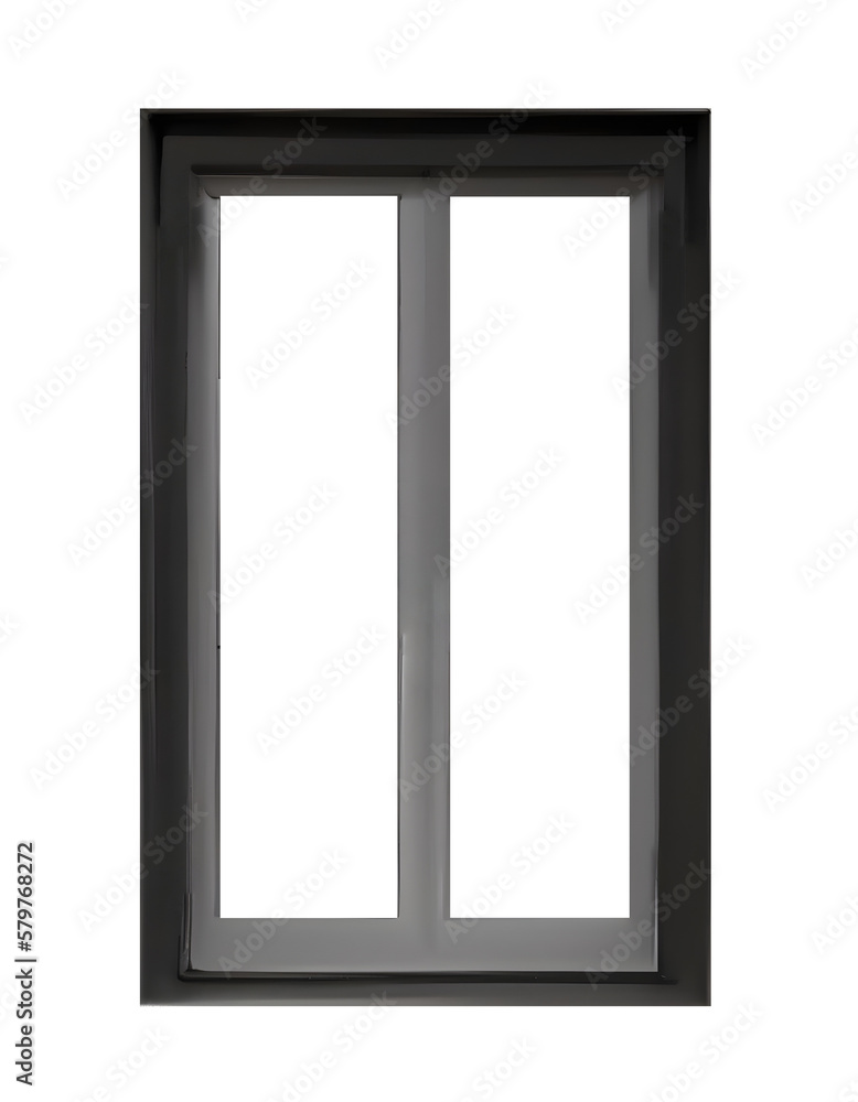 Closed window frame. Generative AI. Closed window frame. Generative AI.