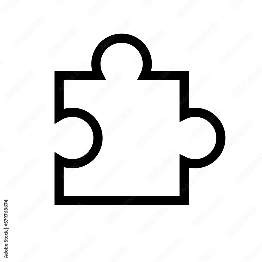 Obraz premium Simple puzzle piece icon. Vector.
