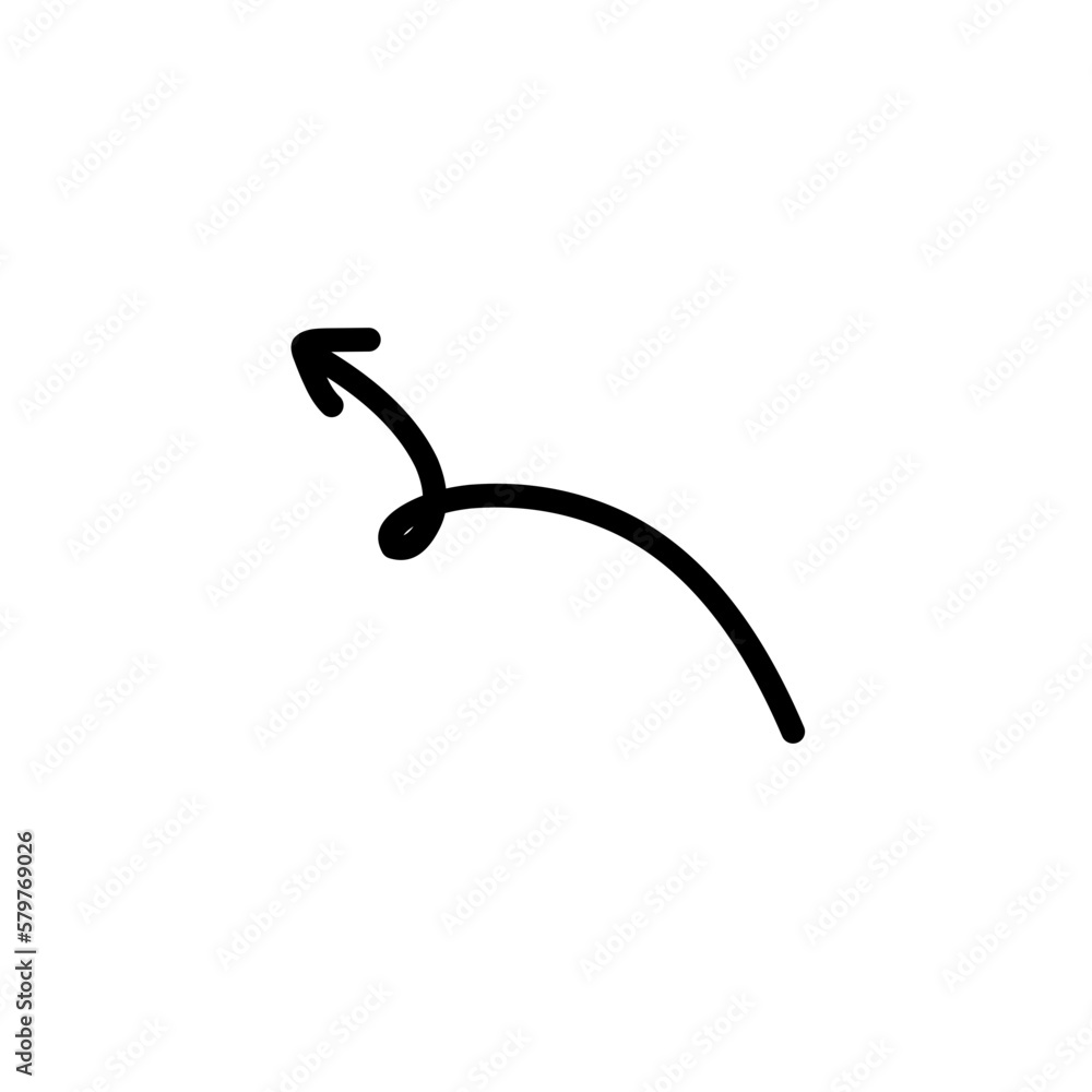 Hand drawn arrow