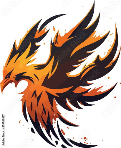 fenix illustration, simple logo of fenix
