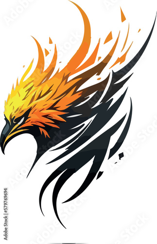 fenix illustration, simple logo of fenix