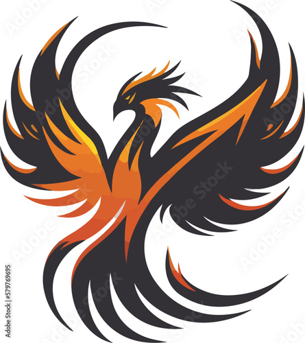 fenix illustration, simple logo of fenix