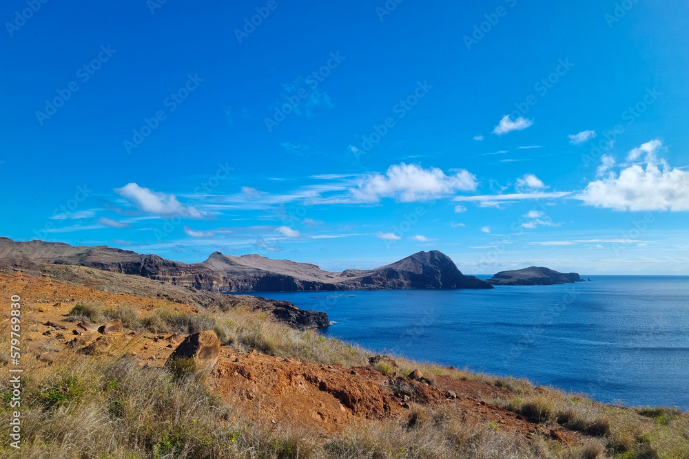 Beautiful island landscape on a sunny day. Tropical climate. Beautiful island landscape on a sunny day. Tropical climate.