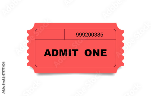 A simple red ticket for business and personal use