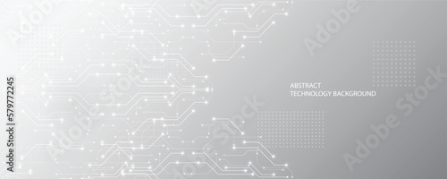 Gray white technology background, cutting-edge technology and science line design, can be used as a background image in various ways.