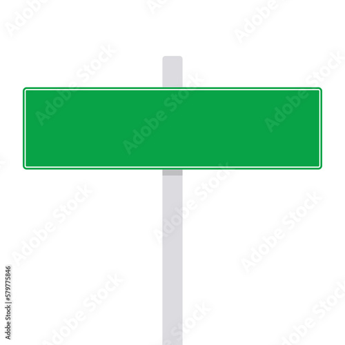 Blank freeway sign isolated on white background. free space for text. Road traffic sign. Blank board with place for text.Mockup.