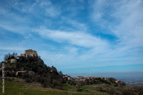 park of canossa and rossena hill of reggio emilia with castles and historical centers built by matilde di canossa photo