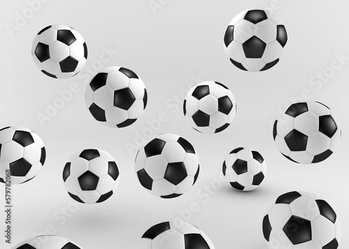 Soccer ball isolated on white background. 3d render © Retouch man