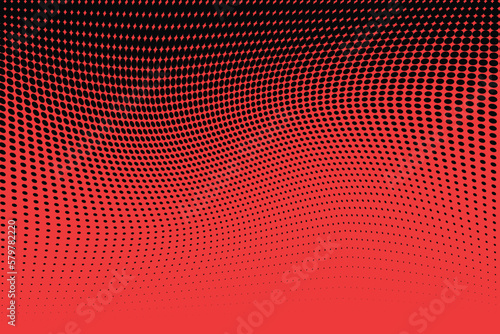 Polka dot red black gradient halftone pattern 