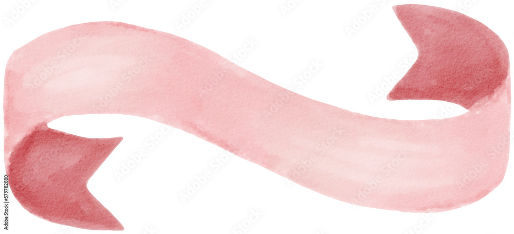 Fototapeta premium pink ribbon banner watercolor png