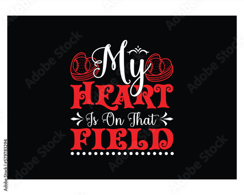 My heart is on that field Svg Cut File Design