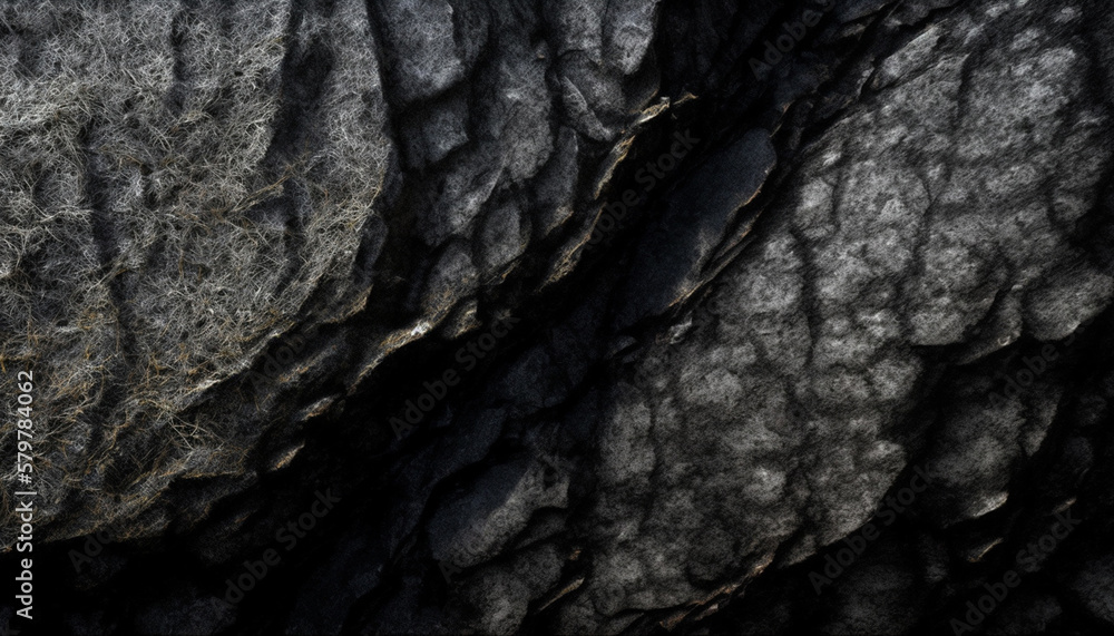 Dark gray brown rock texture. Rough mountain surface