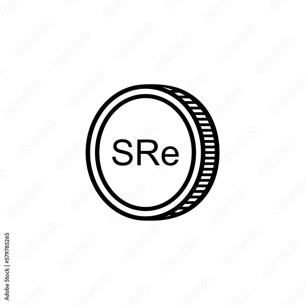 Seychelles Currency Symbol, Seychellois Rupee Icon, SCR Sign. Vector Illustration Seychelles Currency Symbol, Seychellois Rupee Icon, SCR Sign. Vector Illustration